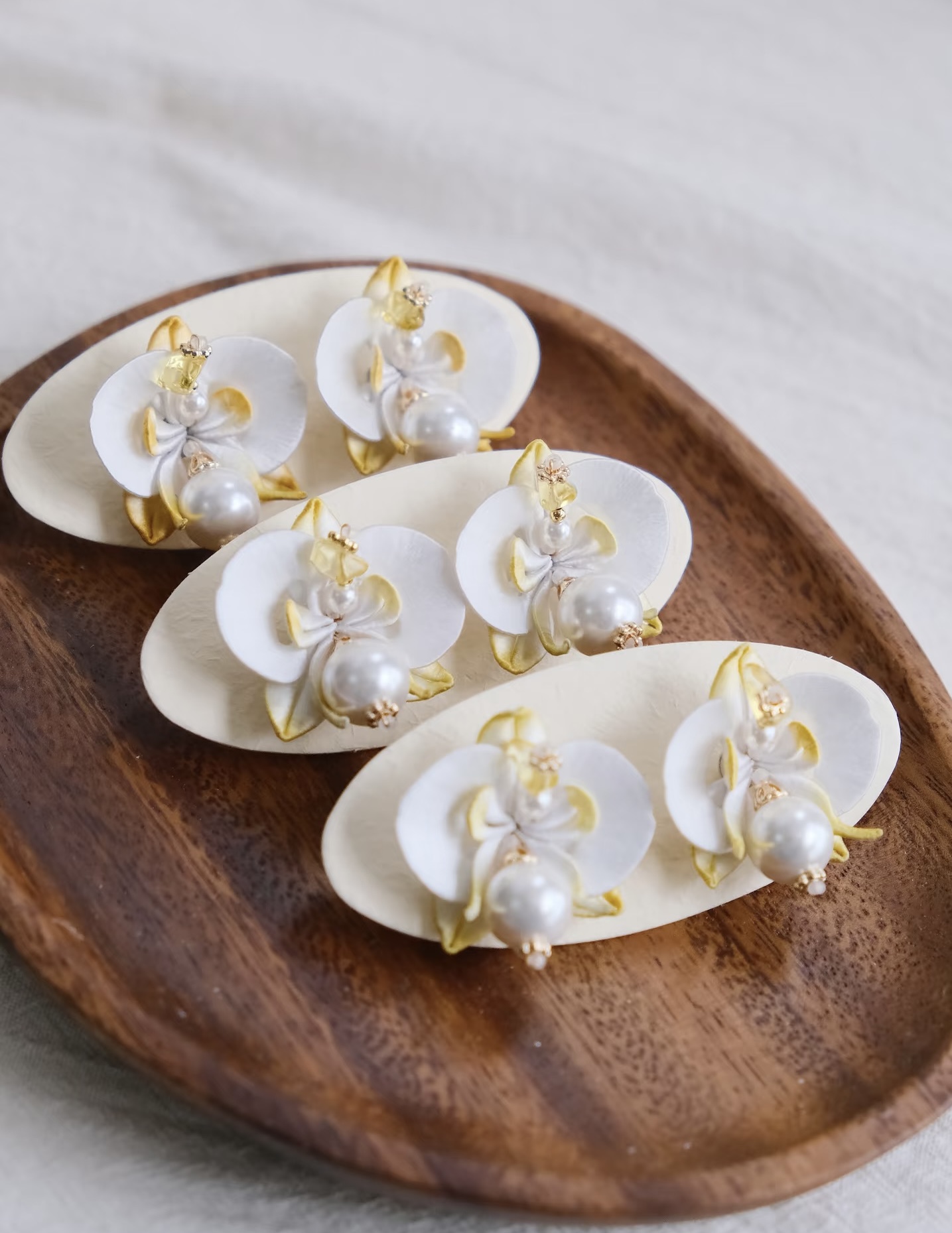 The Orchid Collection — silk flower earrings